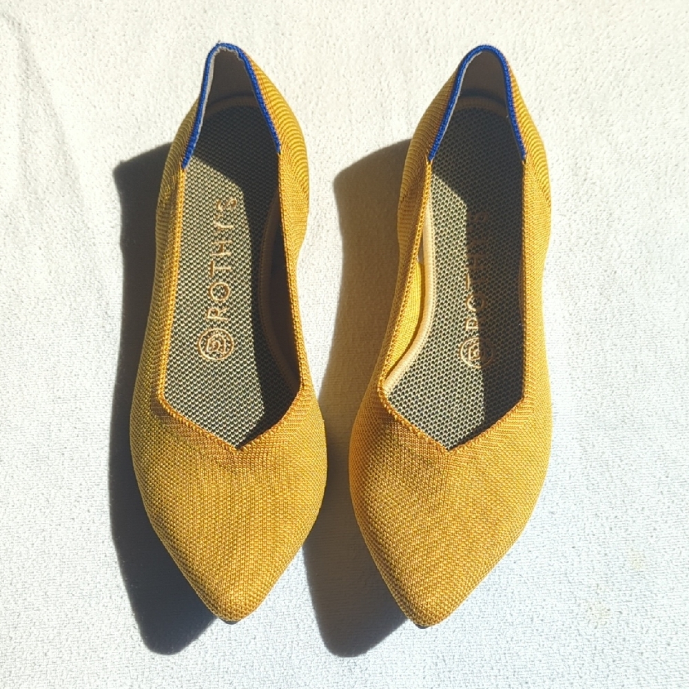 Rothy's Yellow Flats Textured Loafers